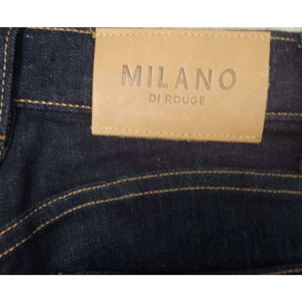 Milano Di Rouge Women's Logo Denim Jeans Indigo Size 29 - Picture 7 of 9